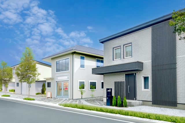 モダンデザインの新築住宅街並み