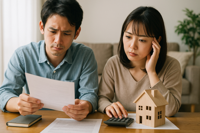 住宅ローンや資金計画に悩む夫婦